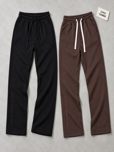 korean Club Baggy Trouser Club G Star Black & Coffee