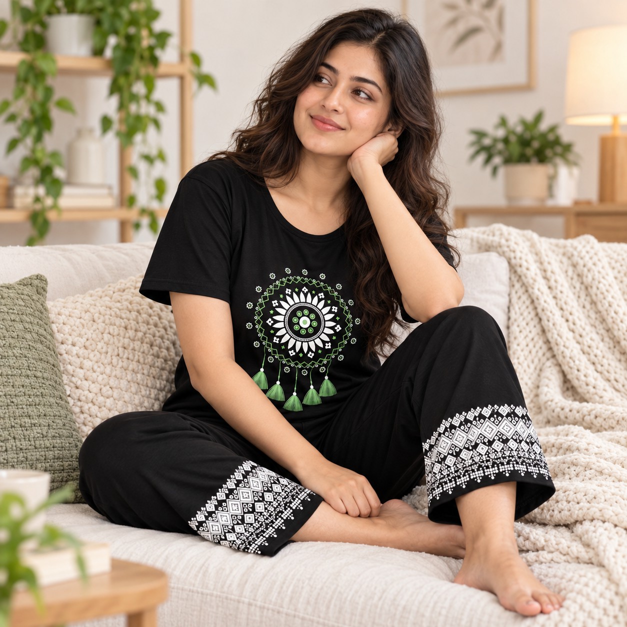 Ladies Wear Premium cotton Suit black