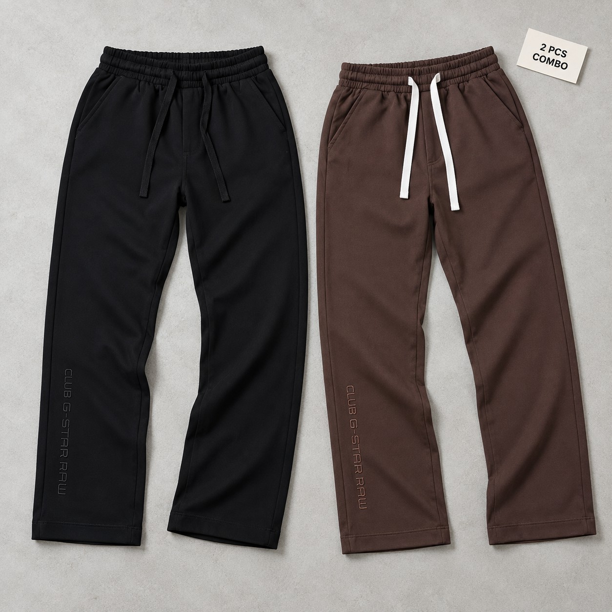korean Club Baggy Trouser Club G Star Black & Coffee