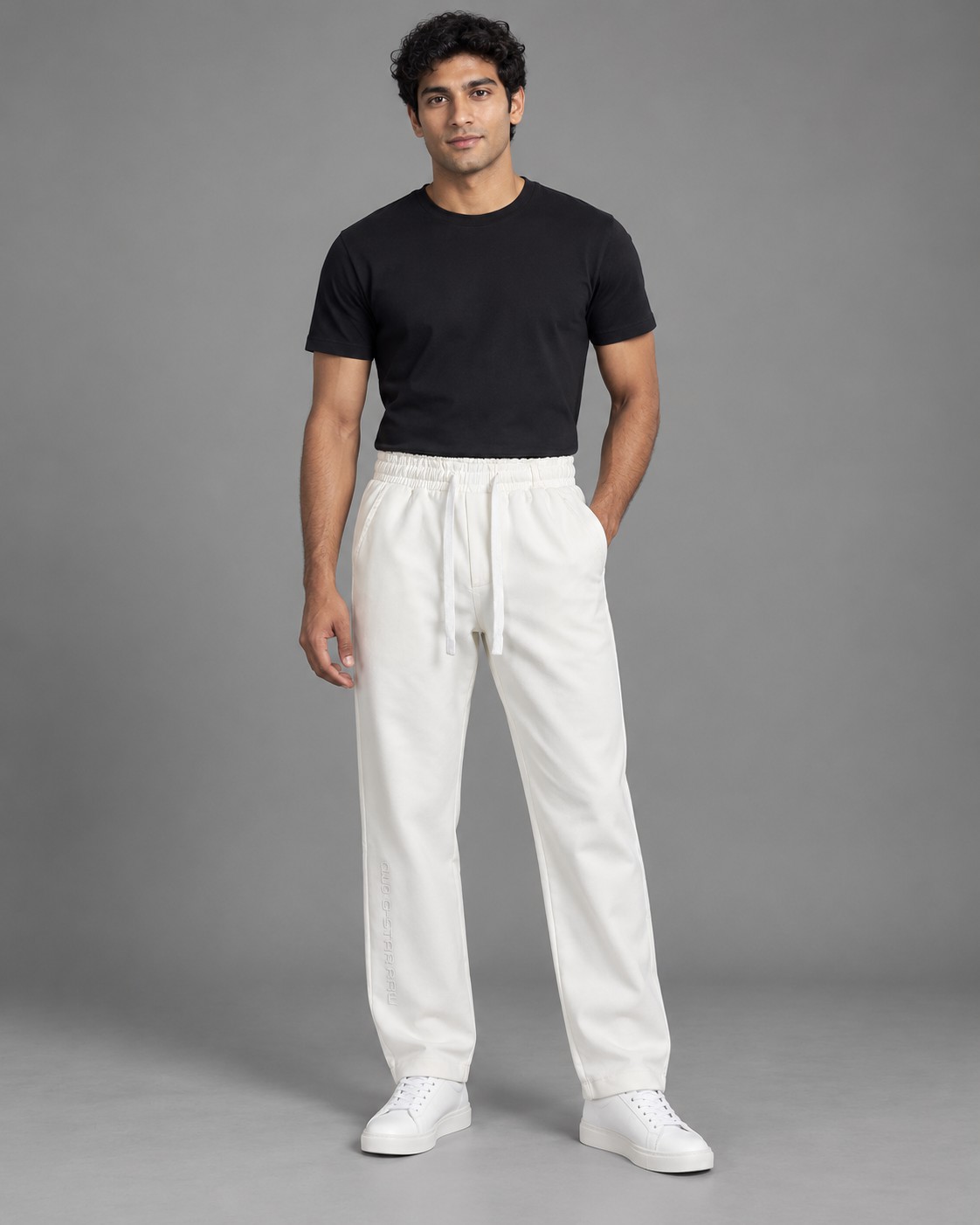 korean Club Baggy Trouser Club G Star RAW Ash,White & Coffee Combo